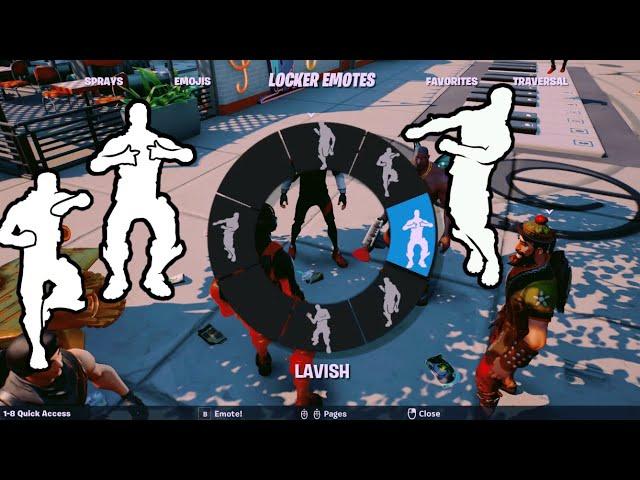 Stealth Reflex Flexing Rare Emotes scenario and Lavish and freestyle ( Party Royale )