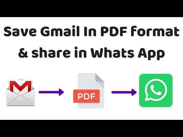 How To Save Gmail in PDF format & Share it in whats app