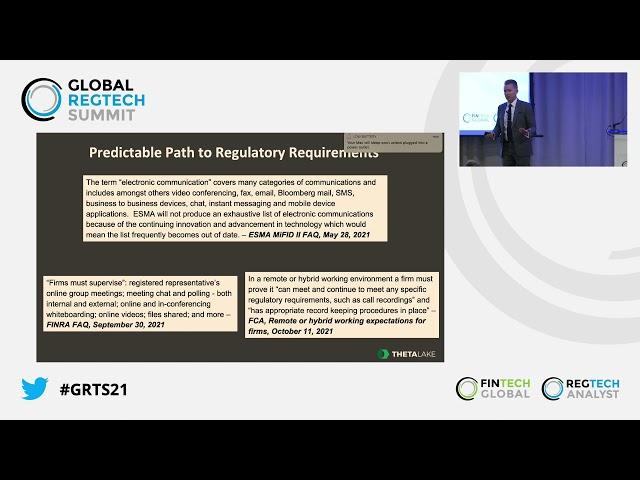 Global RegTech Summit21: How Zoom, Webex, Slack, MS Teams Impact Compliance, Data Protection Reqs