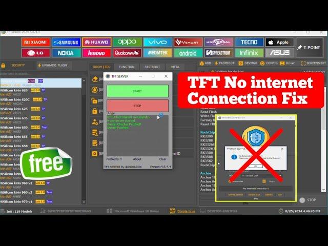 TFT Tool Back Server On || TFT Unlock Tool No interest Connection Problem || New Update Tool Free