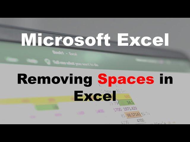 Remove regular & non-breaking spaces in Excel working - Data may be from the web or another software