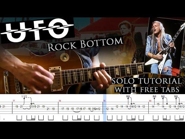 UFO - Rock Bottom guitar solo lesson (with tablatures and backing tracks)