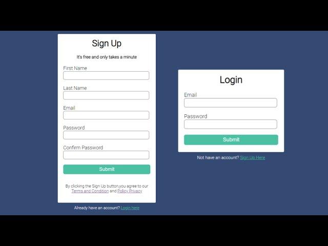 How to create Sign up & Login form with HTML and CSS | Easy tutorial | By Code Info