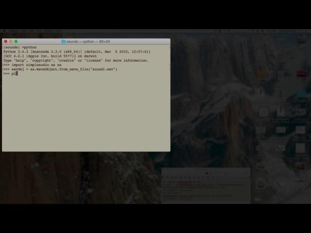 Playing sounds with python