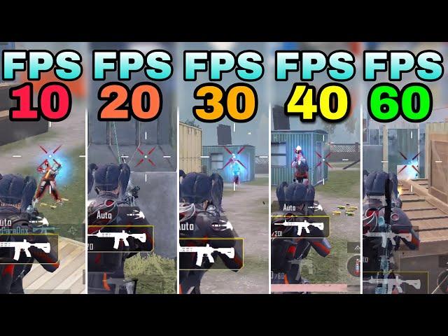 10FPS vs 20FPS vs 30FPS vs 40FPS vs 60FPS | BGMI | PUBG MOBILE