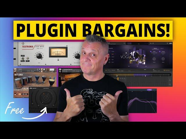 PLUGIN BARGAINS! UNIVERSAL AUDIO NEWS | FREE Plugin | Native Instruments | iZotope | UJAM