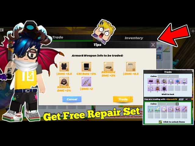 I Get Free Repair Armour Set In SkyBlock | Blockman Go | @GLITCHBG125