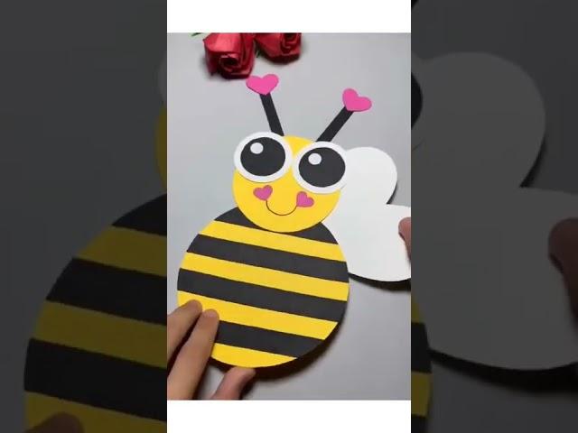 Bomble Bee Honey Bee Paper Craft Super Easy#diy #craft #ytshorts