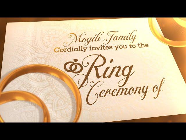 Ring ceremony invitation video 2020 | Engagement Invitation Video | VR 63