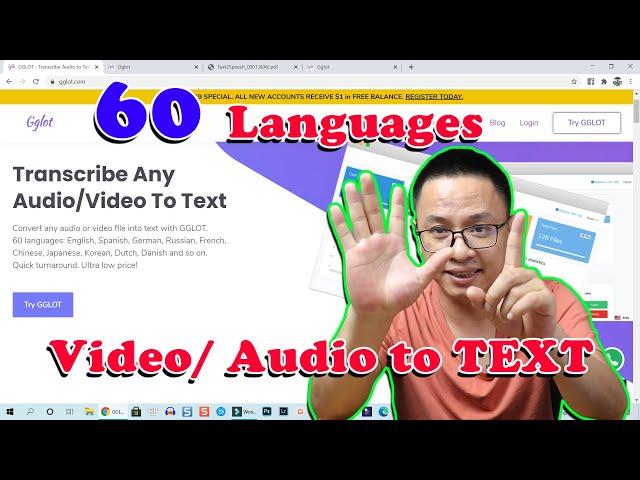 How to Convert Any Video/ Audio Into Text (YouTube Subtitles) - Gglot Tutorial For Beginners