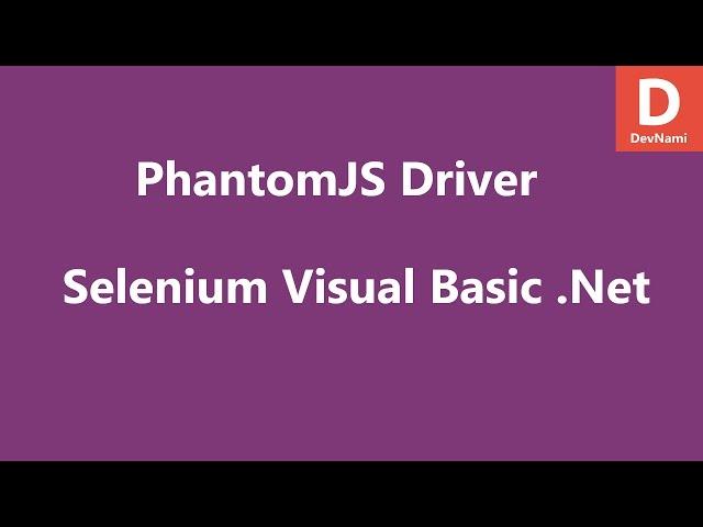 Selenium Visual Basic .Net PhantomJS Driver