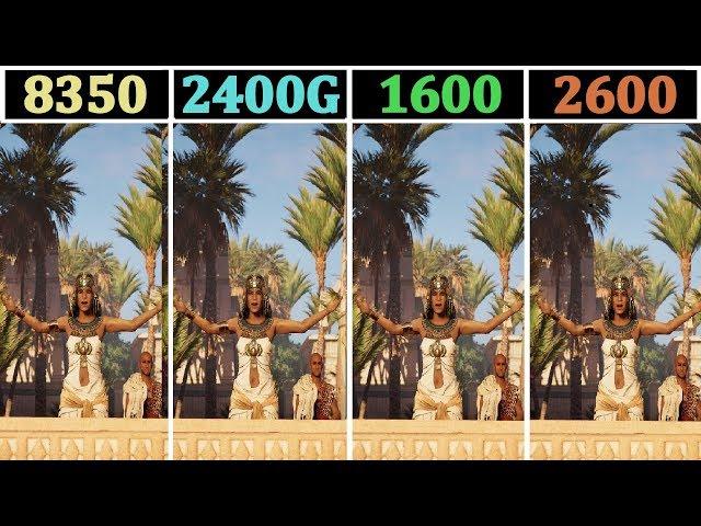 FX 8350 vs Ryzen 2600 vs 2400G vs 1600 | Tested 15 Games |