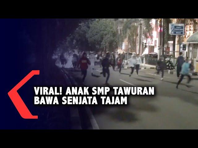 VIRAL! Anak SMP Tawuran Hingga Membawa Senjata Tajam