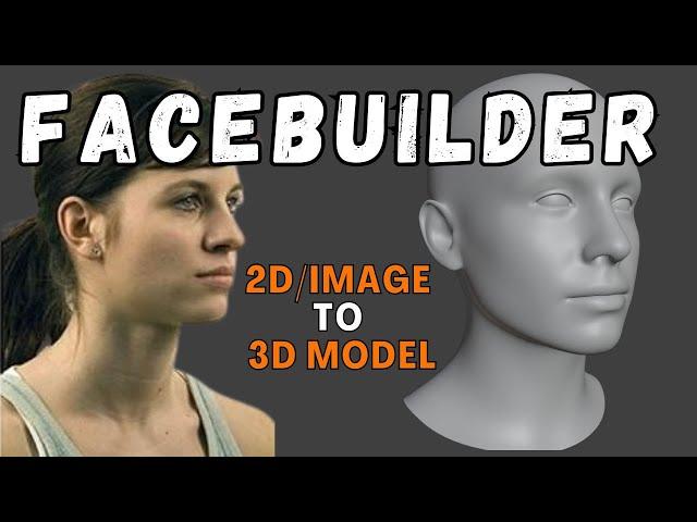 Facebuilder Blender | Convert 2D Image to 3D Model | Keentools Facebuilder for Blender