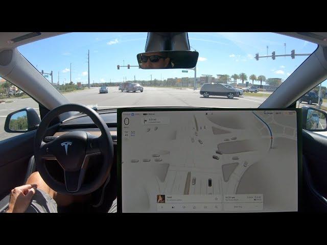 Tesla FSD new UI 2024.14.9 First Impression Drive to Home Depot 4K