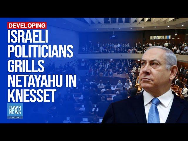 Israeli Politicians Disrupt Netanyahu’s Speech in Knesset | Dawn News English