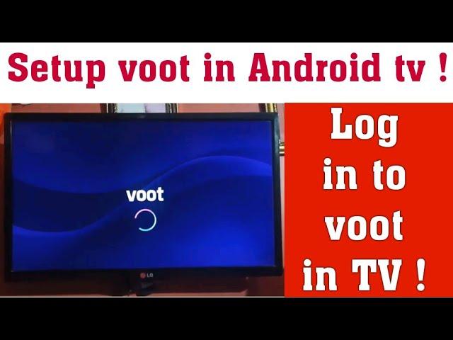 How to setup login voot in Android tv