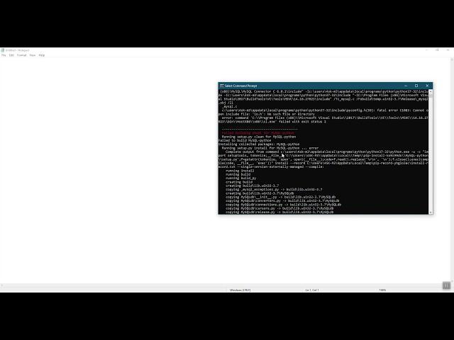 pip install mysqlclient | Error Solved | Windows 10 | Python | Django