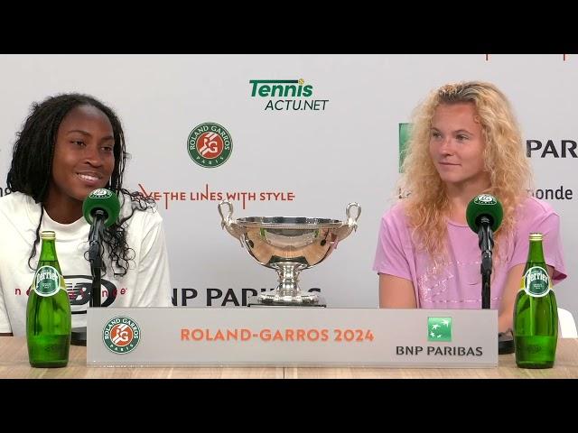 Tennis - Roland-Garros 2024 - Coco Gauff & Katerina Siniakova : "For first time it was really good"