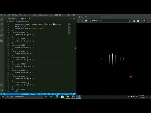 Create Sound Wave Animation Using Only HTML And CSS