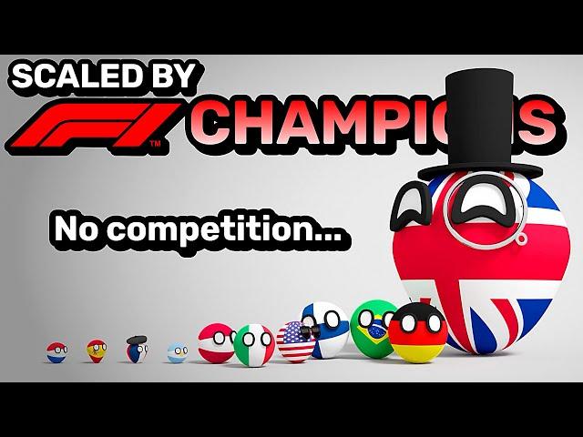 COUNTRIES SCALED BY F1 CHAMPIONS | Countryballs Animation