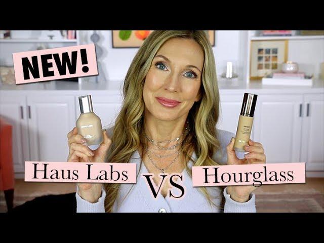 Haus Labs Foundation VS Hourglass Ambient Soft Glow Foundation | Wear Test on Mature Skin!