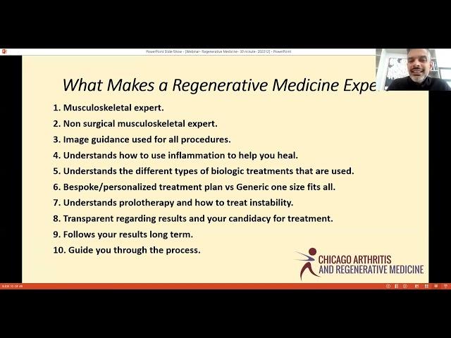 Learn About Regenerative Medicine Treatments | Chicago Arthritis