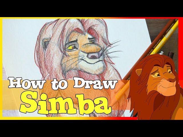 How to Draw SIMBA from Disney's THE LION KING