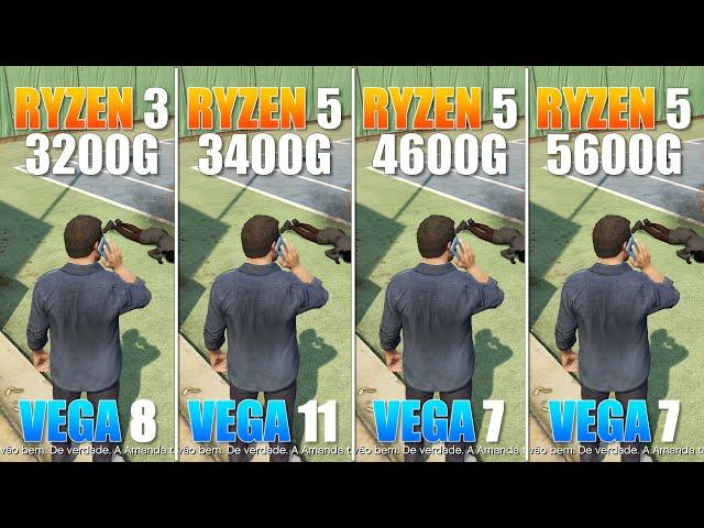 Ryzen 3 3200G vs Ryzen 5 3400G vs Ryzen 5 4600G vs Ryzen 5 5600G || Test in 5 Games