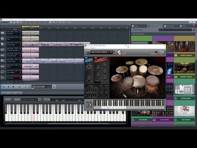 Magix Music Maker - All The Instruments Together - What a racket!