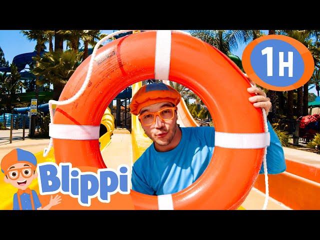 Blippi's Summer Water Slide Adventure | Blippi Painting for Kids  | Moonbug Kids - Art for Kids ️