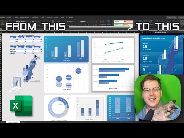 Inserting cell values into shapes in Excel (updated & extended version 2023)