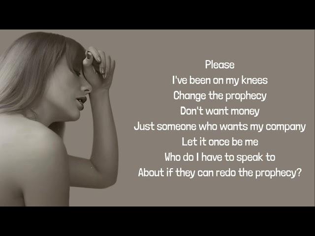 Taylor Swift - The Prophecy lyrics