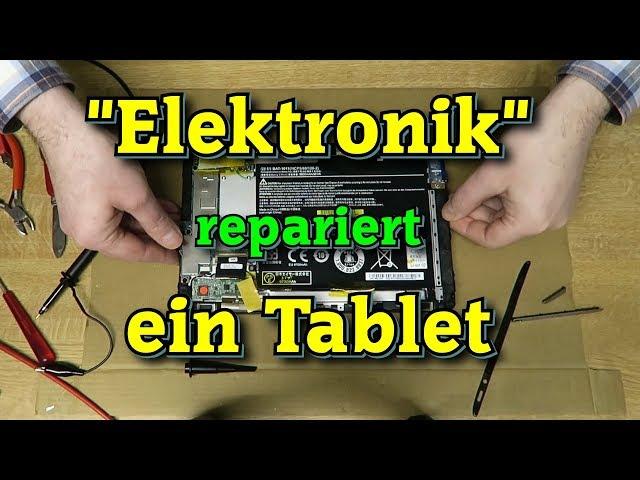 Reparatur eines Tablets.