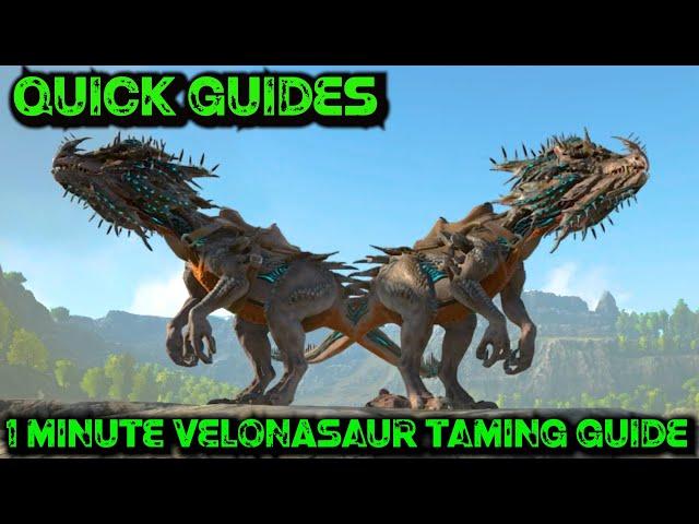 Ark Quick Guides - Velonasaur - The 1 Minute Taming Guide!