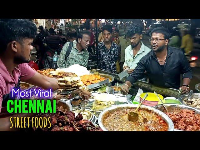 Most Viral Street Foods of CHENNAI | Indian Street Food #chennaistreetfood #marinabeach #indianfood