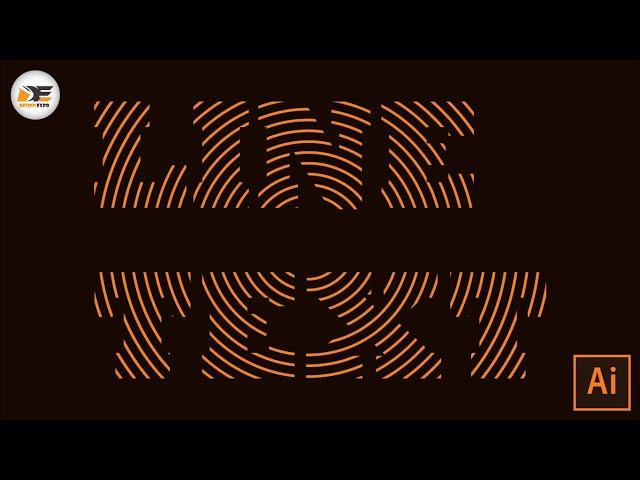 How to Fill Text with Lines in Illustrator | Adobe Illustrator Tutorial