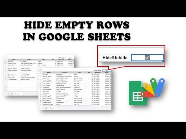 Google Apps Script - Hide/Unhide Empty Rows in Google Sheets