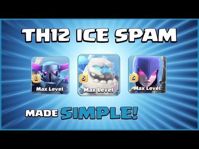 *3 STAR GLORY* Best TH12 Attack Strategy - NO SKILL REQUIRED! - Clash of Clans