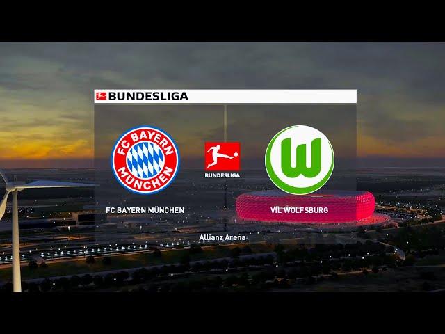 Bayern Munich vs Wolfsburg | Allianz Arena | 2020-21 Bundesliga | PES 2021