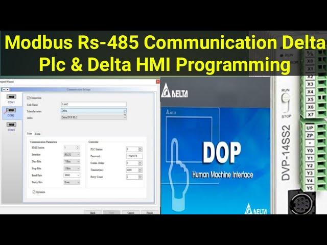 Modbus Rs-485 Communication Delta Plc & Delta HMI Programming