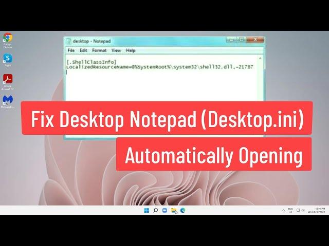 Fix Desktop Notepad (Desktop.ini) Automatically Opening Windows 11/10 Startup