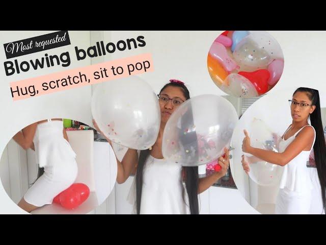 ASMR | blow to pop balloon | SIT/HUG TO POP