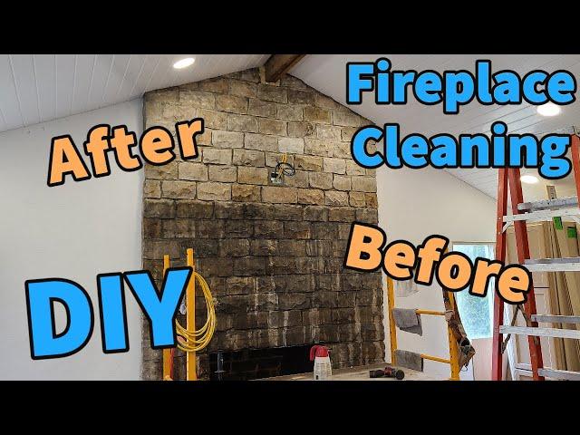 Cleaning Soot Off Fireplace Stone and Brick