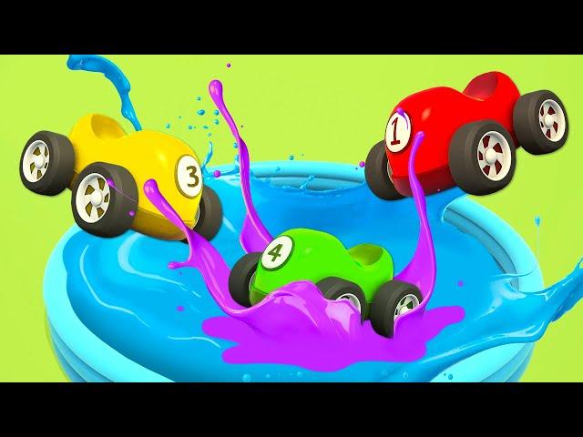 Full episodes of Helper cars cartoons for kids. Colored racing cars for kids. Tow trucks & vehicles.