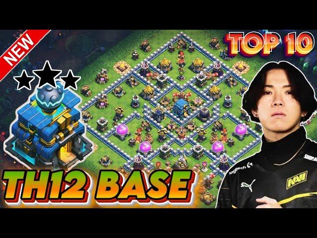 TOP 10 NEW TH12 TROPHY BASE + REPLAY || TH12 TROPHY PUSHING BASE  + LINK || TH12 ANTI 3 STAR BASE