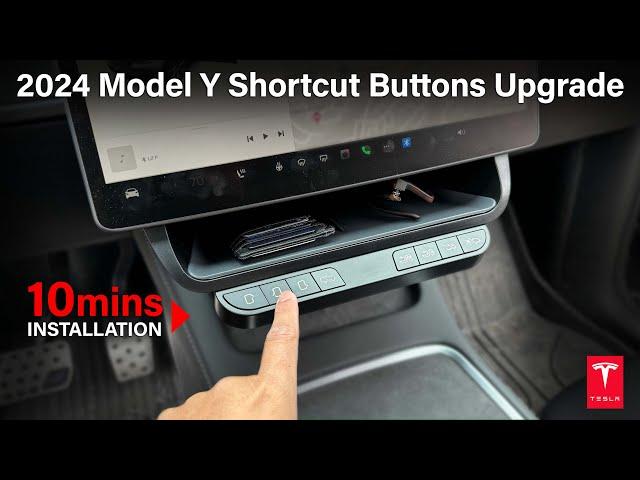 2024 Tesla Model Y/3 Physical Shortcut Buttons with Built-in Storage Upgrade! #tesla