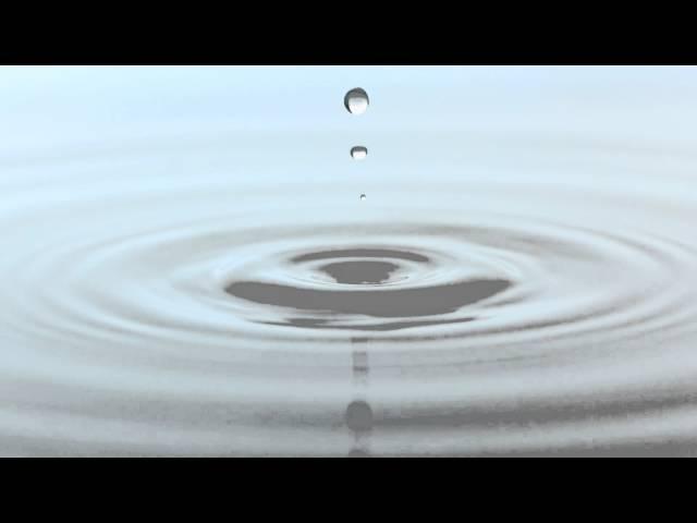 slow motion rippling water droplets