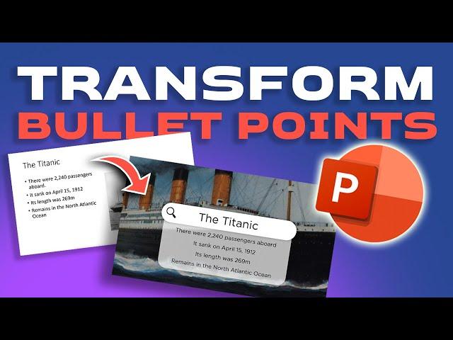 Transform BULLET POINTS into CREATIVE CONTENT with this POWERPOINT TUTORIAL 