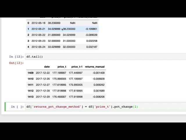 Calculating Stock Returns with Python (Code-along)